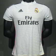 2014/15 RM Home White Retro Player Version Soccer Jersey 球员版