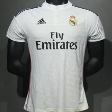 2014/15 RM Home White Retro Player Version Soccer Jersey 球员版