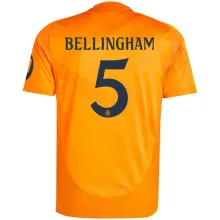 BELLINGHAM #5 RM 1:1 Quality Away Orange Fans Jersey 2024/25 （UCL Font) ★★