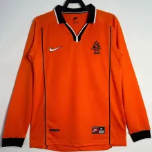 1998 NL Home Orange Long Sleeve Retro Soccer Jersey