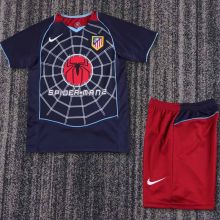 2004/05 ATM SPIDER-MAN2 Away Black Retro Kids Soccer Jersey