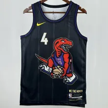 2025 Timberwolves BARNES #4 Black NBA Jerseys 热压