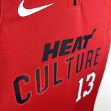 2025 Miami Heat ADEBAYO #13 Red City Edition NBA Jerseys 热压