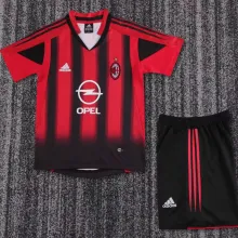2004/05 AC Milan Home Retro Kids Soccer Jersey