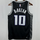 2024/25 Kings DEROZAN #10 Black NBA Jerseys 热压