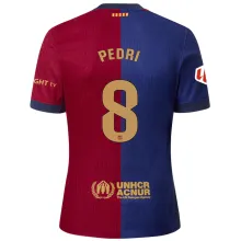 PEDRI #8 BA 1:1 Quality Home Fans Jersey 2024/25 (LaLiga Font 西甲字体 有号下广告) ★★