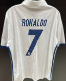 2016/17 RM White Home Retro Player Version Soccer Jersey 球员版