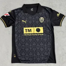 2024/25 Valencia Away Black Fans Soccer Jersey