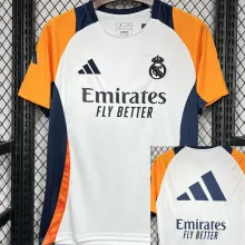 2024/25 RM White Training Fans Jersey 背后有广告