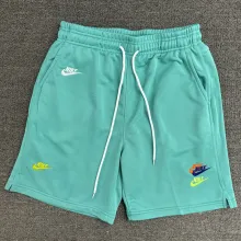 2025 NK Green Embroidered Multicolor Logo Casual Short Pants CN02湖绿