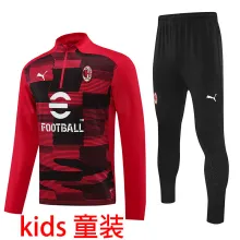 2025 AC Red Kids Sweater Tracksuit