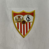 2024/25 Sevilla FC Home White Fans Soccer Jersey 胸前带美的广告