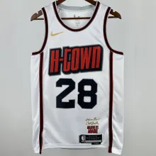 2025 Rockets SENGUN #28 White City Edition NBA Jersey