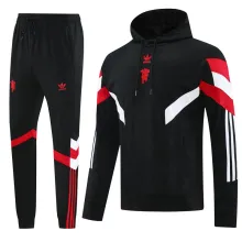 2025 M Utd Black Zipper Jacket Tracksuit