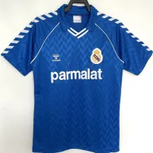 1986/87 RM Away Blue Retro Soccer Jersey