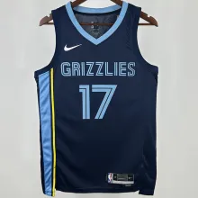 Grizzlies KAWAMURA #17 Dark Blue NBA Jerseys Hot Pressed