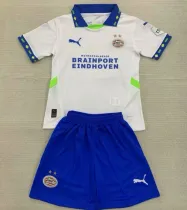 2024/25 P S V Away White Kids Soccer Jersey