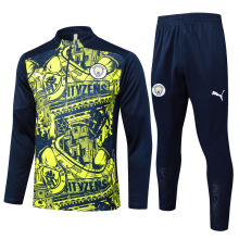 2025 Man City Fluorescent Green Sweater Tracksuit 喷墨