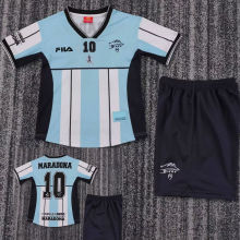 2001 Maradona #10 Argentina Home Retro Kids Soccer Jersey 2001有名有号