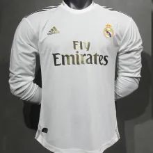 2019/20 RM Home Retro Player Version Long Sleeve Soccer Jersey 球员版