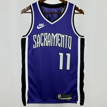 2024/25 Kings SABONIS #11 purple Retro NBA Jerseys 热压