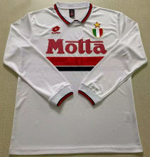 1992/94 AC Milan Away White Retro Long Sleeve Soccer Jersey