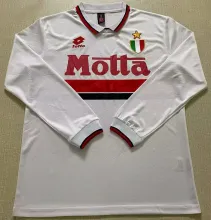 1992/94 AC Milan Away White Retro Long Sleeve Soccer Jersey