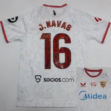 J. NAVAS # 16 Sevilla FC Home White Fans Soccer Jersey 2024/25 全广告 切图