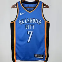 2024 KC Thunder HOLMGREN #7 Black NBA Jersey