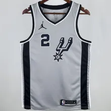 2021 Spurs LEONARD #2 Grey NBA Jerseys
