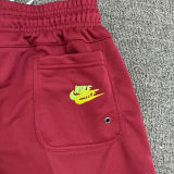 2025 NK Jujube red Embroidered Multicolor Logo Casual Short Pants CN02枣红