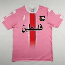 2024 Palestine Pink Fans Soccer Jersey 胸前阿拉伯文