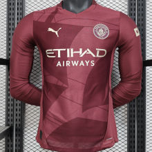 2024/25 Man City Third Player Version Long Sleeve Jersey