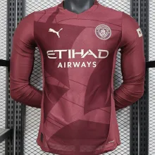 2024/25 Man City Third Player Version Long Sleeve Jersey
