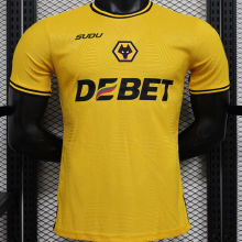 2024/25 Wolves Home Yellow Player Version Soccer Jersey