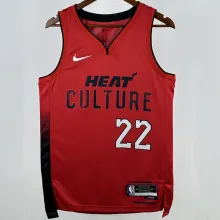 2025 Miami Heat BUTLER #22 Red City Edition NBA Jerseys 热压