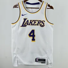 2025 Lakers KNECHT#4 White NBA Jerseys