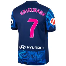 GRIEZMANN #7 ATM Third Blue Fans Jersey 2024/25 （LaLiga Font 西甲字体 有号下广告 ★★ ）