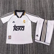 1998/2000 RM Home White Retro Kids Soccer Jersey