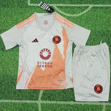 2024/25 Roma Away White Kids Soccer Jersey