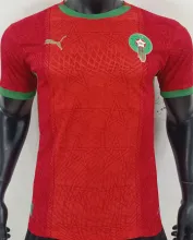 2025 Morocco Home Red Player Version Soccer Jersey
