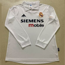 2002/03 RM Home White Retro Long Sleeve Soccer Jersey