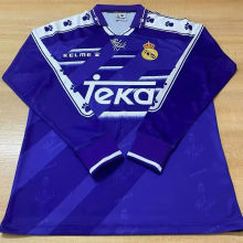 1994/96 RM Blue Away Retro Long Sleeve Soccer Jersey