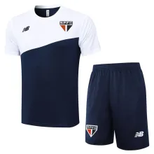 2025 Sao Paulo White Sapphire Blue Training Jersey(A Set)