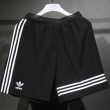 2025 AD~ Retro Style Classic Black Player Version Shorts Pants 带三叶草标