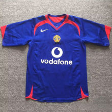 2005/06 M Utd Away Blue Retro Soccer Jersey