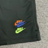 2025 NK Black Embroidered Multicolor Logo Casual Short Pants CN02黑