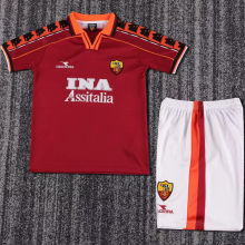 1998/99 Roma Home Retro Kids Soccer Jersey