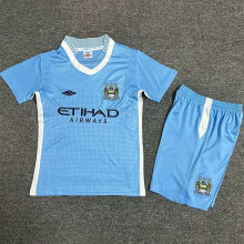 2011/12 Man City Home Blue Retro Kids Soccer Jersey