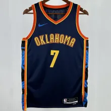 2025 KC Thunder HOLMGREN #7 Black City Edition NBA Jerseys